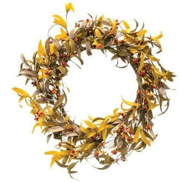 Fall Herbs & Bittersweet Wreath - The Fox Decor